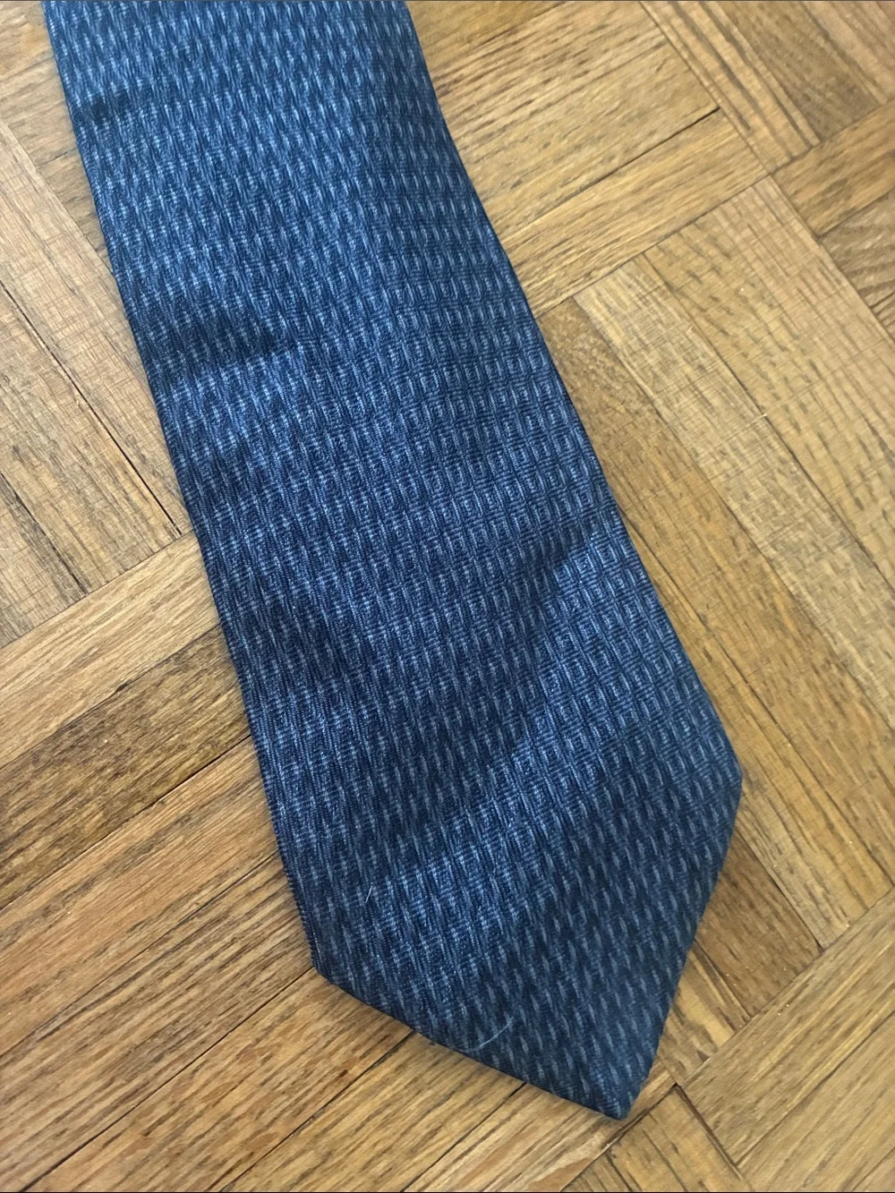 Valentino Silk Navy Textured Men's Tie